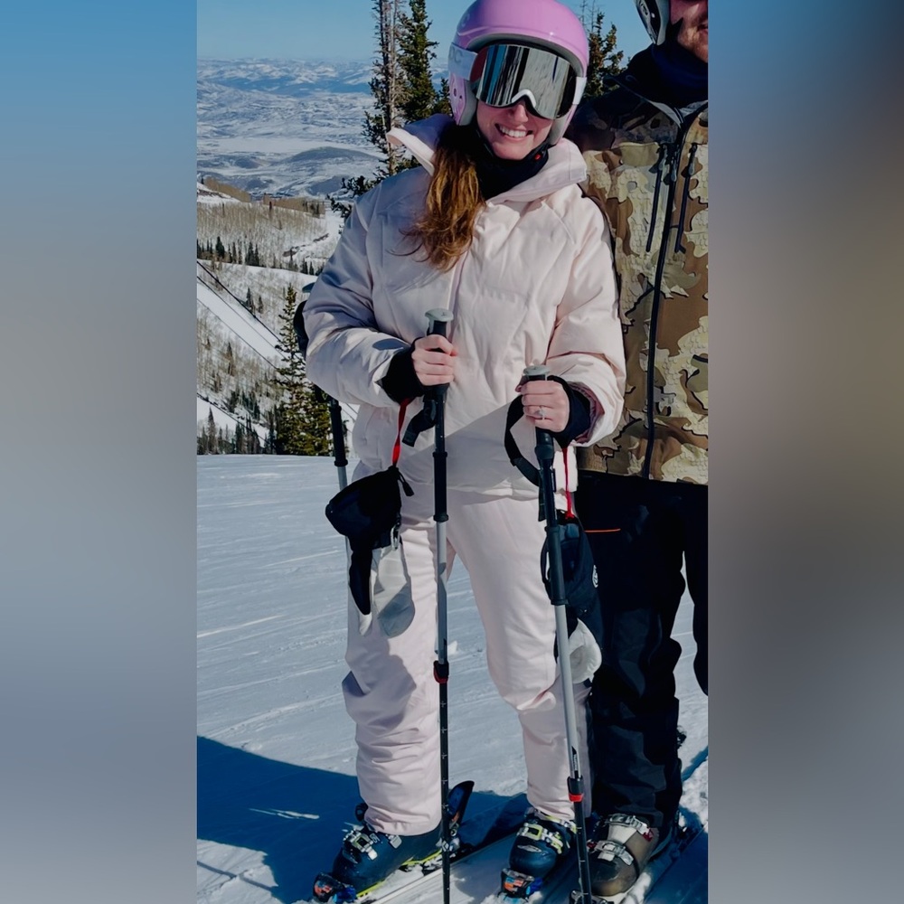 Halfdays Carson Bib Ski Pant in Rosé